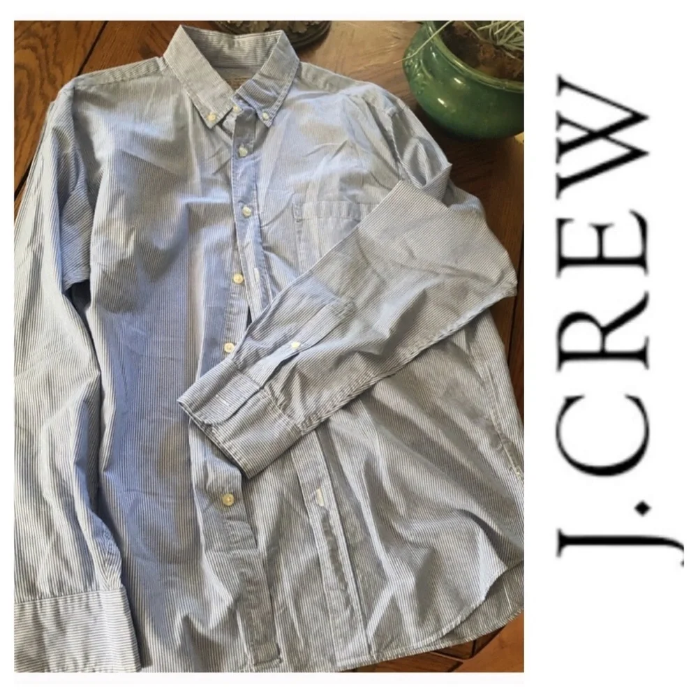 Blue and White Pin Stripe Shirt